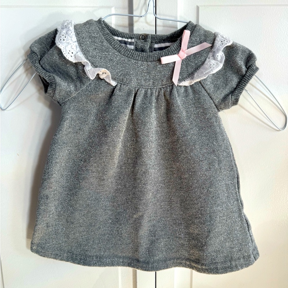 Grey sparkle holiday dress
